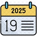 Decimo Nono Calendario Tempo Ícone