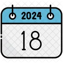 Decimo Oitavo Calendario 2024 Ícone