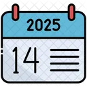 Decimo Quarto Calendario Tempo Ícone