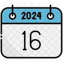 Decimo Sexto Calendario 2024 Ícone