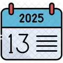 Decimo Terceiro Calendario Tempo Ícone