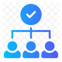 Decision Check Networking Icon