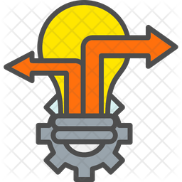 Decision Making Icon - Download in Colored Outline Style