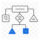 Decision Making Data Analysis Process Mapping Icon