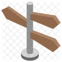 Guidepost Decision Making Roadside Sign Icon