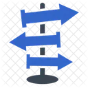 Direction Indication Road Sign Icon