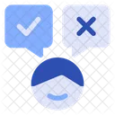Decision Making Right Wrong Icon