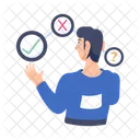 Decision Making Taking Decisions Office Employee Icon