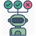 Decision Del Robot Negociacion Comunicacion Icono