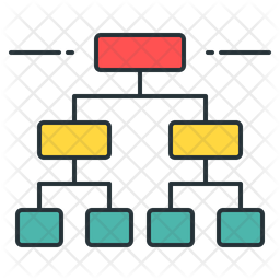 Decision tree Icon - Download in Colored Outline Style