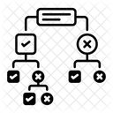 Decision Tree Algorithm Structure Icon