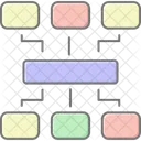 Decision Trees Lineal Color Icon Icon