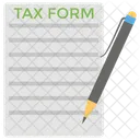 Declaracao De Imposto Formulario Fiscal Documento Do Contribuinte Ícone
