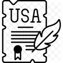 Declaracao De Independencia EUA Bandeira Ícone