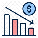 Financier Declin Graphique Icône