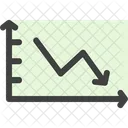 Declining Line Graph  Icon