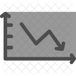Declining Line Graph  Icon