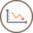 Declining Line Graph  Icon