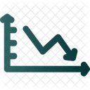 Declining Line Graph  Icon