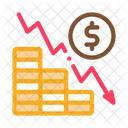 Monetario Declinio Falencia Ícone