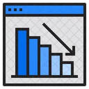 Disminucion Informe Grafico Icono