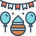 Decor Paper Garland Color Festival Icon