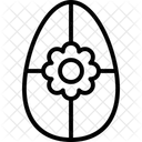 Decorative Easter Egg Egg Flower Icon