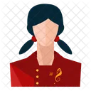 Decorated Woman Avatar Icon