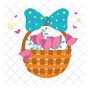 Decorated Basket Easter Decoration Icon