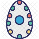 Decorated Egg Decoration Dotted Lines Icon