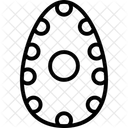 Decorated Egg Decoration Dotted Lines Icon