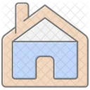 Decorated Home Lineal Color Icon Icon