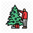 Decorating Christmas Tree Icon