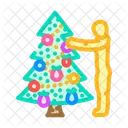 Decorating Christmas Tree Icon