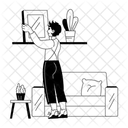 Decorating Home Interior Furnishing Icon