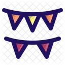 Bunting Party Flag Icon