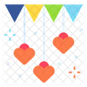 Decoration Confetti Heart Icon