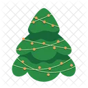 Decorations Christmas Tree Happy New Year Evergreen Coniferous Icon