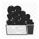 Decorative bush in wooden crate  Icon