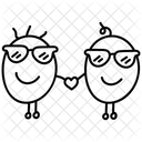 Decorative Eggs Drawing  Icon
