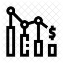 Decrease Bar Graph Finance Icon