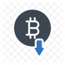 Decrease Bitcoin  Icon