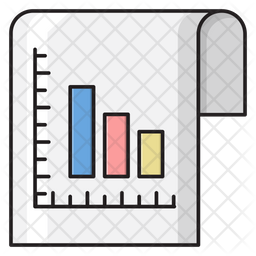 Decrease Chart Icon - Download in Colored Outline Style