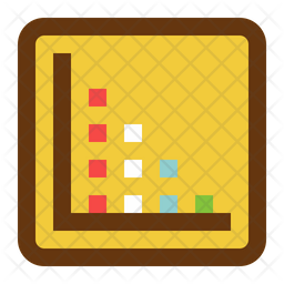 Decrease Chart Icon - Download in Colored Outline Style