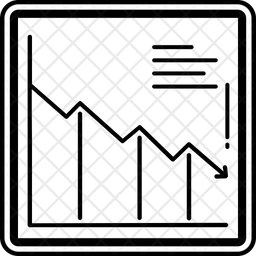 Decrease Chart Icon - Download in Glyph Style