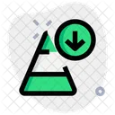 Decrease Chart Pyramid Dwon Pyramid Graph Icon