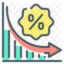 Decrease Chart Loss Graph Rate Cut Icon
