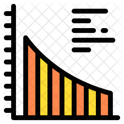 Decrease Chart Icon - Download in Colored Outline Style
