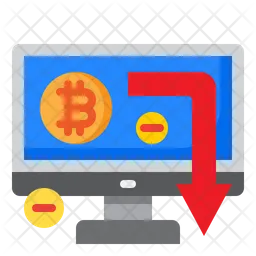 Decrease Cryptocurrency  Icon