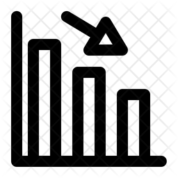 Decrease Graph Icon - Download in Line Style
